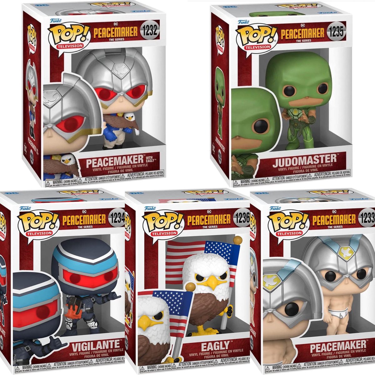 Here’s a look at a few more Funko POPs! From Peacemaker ~ I wonder what exclusives there will be ~ #DC #Peacemaker #PeacemakerParty #JohnCena #FPN #FunkoPOPNews #Funko #POP #POPVinyl #FunkoPOP #FunkoSoda
