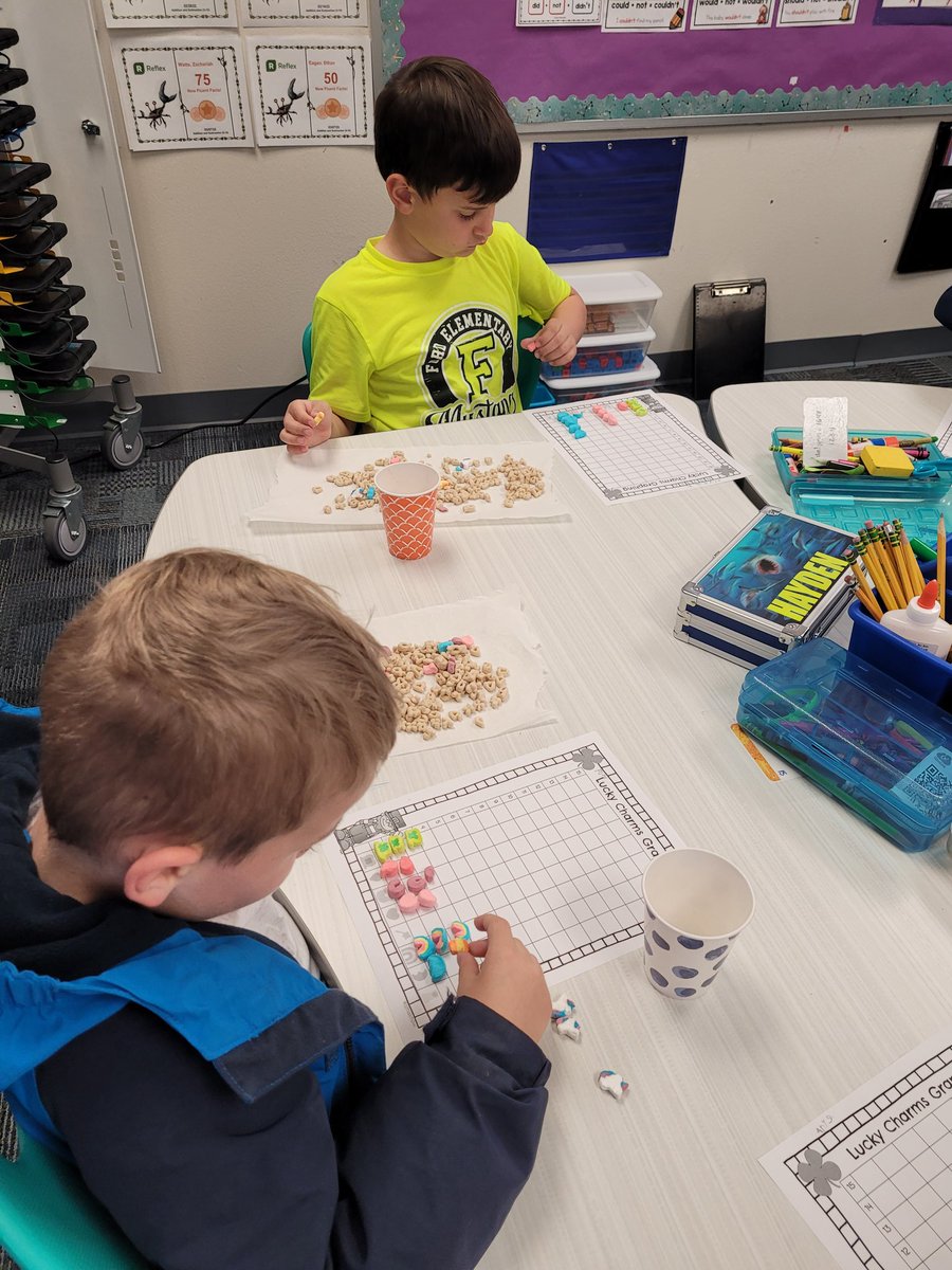 MrsLaneAtFord's tweet photo. We collaborated with kids all over the USA to test the hypothesis that there are more green clovers than any other marshmallows in Lucky Charms cereal. Thank you to @DLCoachSandy for pointing us to this amazing activity! #ohmystars #SPDProject22 @ElementaryFord @GeorgetownISD https://t.co/no2MgLxMP8