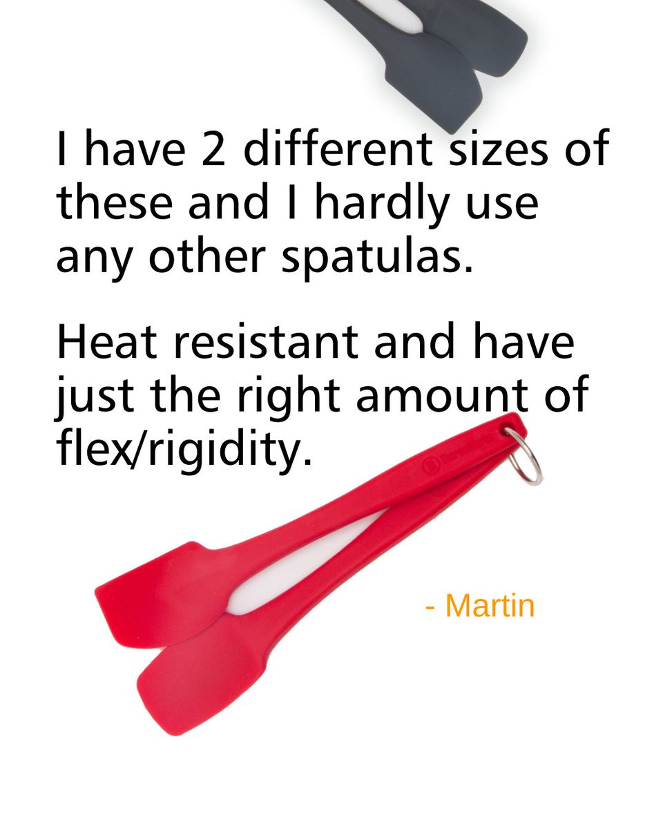 Thermapen's tweet photo. Ready to scrape that stubborn last bit from your peanut butter jar? How about flipping a delicate egg?
Look no further than the ThermoWorks all-silicone Spatulas.
https://t.co/RQlybfLYfs
#siliconespatula #spatula #spatulaset #siliconescraper #spoonula #thermoworks https://t.co/edhNL9BC7Y