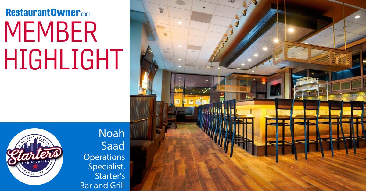 RestaurantOwner's tweet photo. Today we're highlighting #ROMember Noah Saad, Owner of Starter's Bar and Grill. Noah, keep up the great work!
Since 1977, Starter's Bar and Grill has served the best drinks and food in Detroit, Michigan. Visit their website: https://t.co/Q1kwdorgf7 https://t.co/8bO9ixbAOU