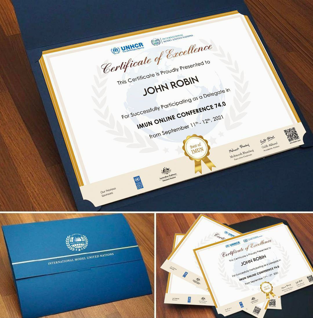 Awbila19's tweet photo. Attend IMUN Online Conference &amp; Get your professional International MUN certificate 🤩 These certificates are online friendly so you can easily display them on your LinkedIn profiles or attach them to your resume or higher studies applications��
https://t.co/MzXk1n7Tmb https://t.co/6WvwyjpAYT