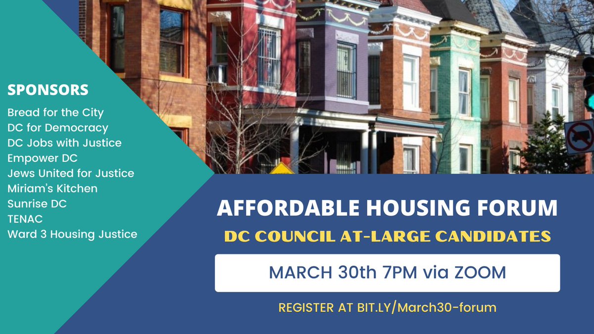 Are you a DC voter? Come hear from the DC Council At-Large Candidates at this forum on March 30th. Reigster here: us06web.zoom.us/webinar/regist…