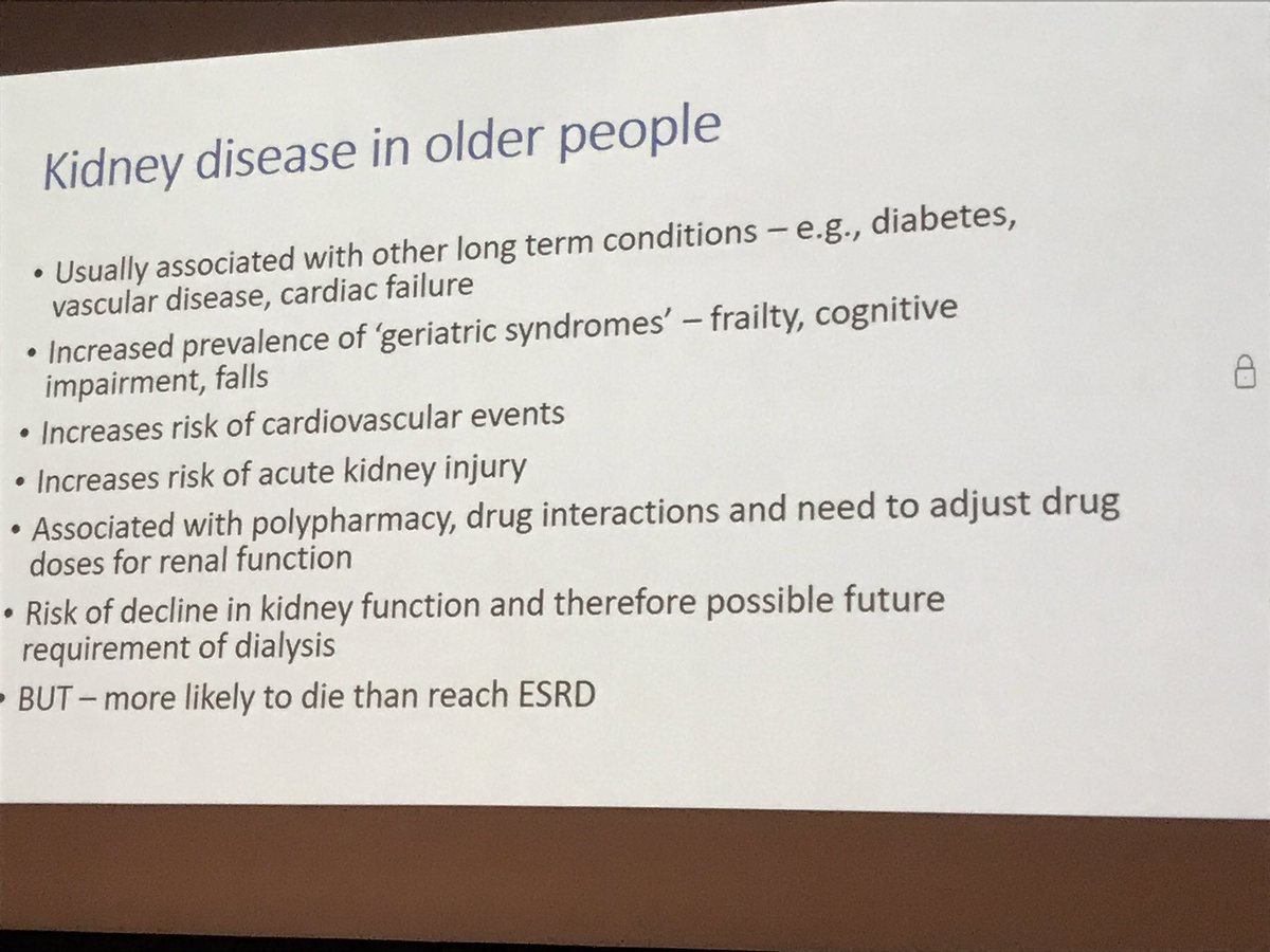 Chronic kidney disease in older patients- a ‘good model’ for geriatric medicine incorporating function, pharmacology and multiple long term conditions. Prof Edwina Brown #rcpeOlderMed22