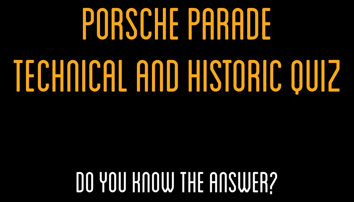 #PorscheParade has an annual Technical and Historic quiz that tests your knowledge of all things #Porsche and #PCA.  Do you know the answer?  

What does the SC in the 1978-1983 911 SC model stand for?
a) Super Cool
b) Super Coupe
c) Supercharged
d) Super Carrera