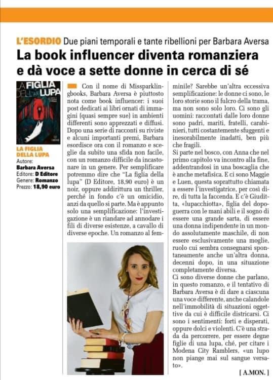 thrillernordico's tweet photo. Su @CronacaQui_To l’articolo su “La figlia della lupa” di Barbara Aversa, recensione collaboratrice di https://t.co/YEc4qrjfJG 
Complimenti Barbara 👏🏻
( @FrancescaMog #thriller #lafigliadellalupa #Influencer @Missparkling_ @D_Editore ) https://t.co/uua0A7JvZx