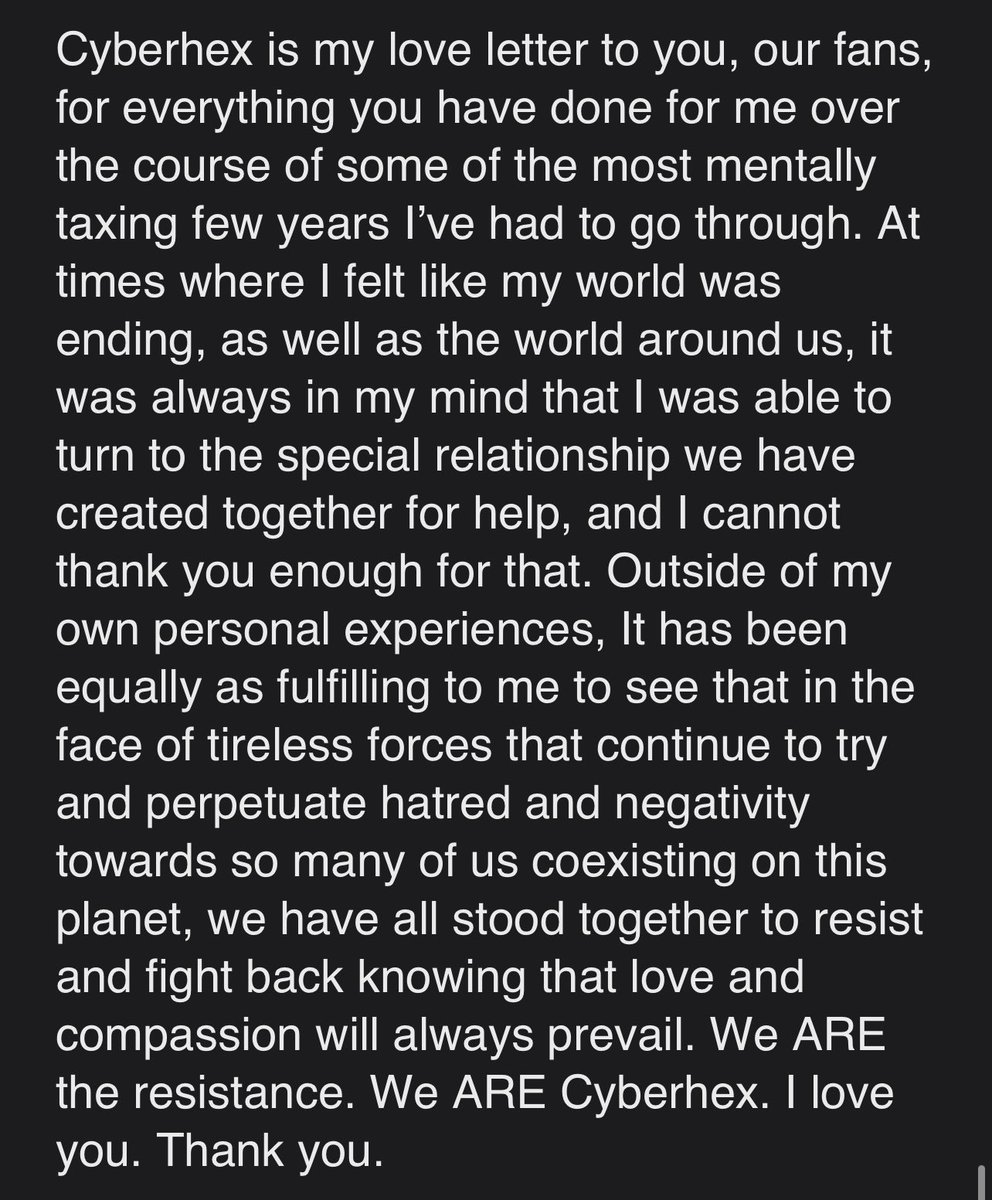 ChrisMotionless's tweet photo. It has begun. Scoring The End Of The World releases June 10th. Cyberhex is live now. Read below for a note to all of you on what Cyberhex means to me. https://t.co/FcCNH5wHs9