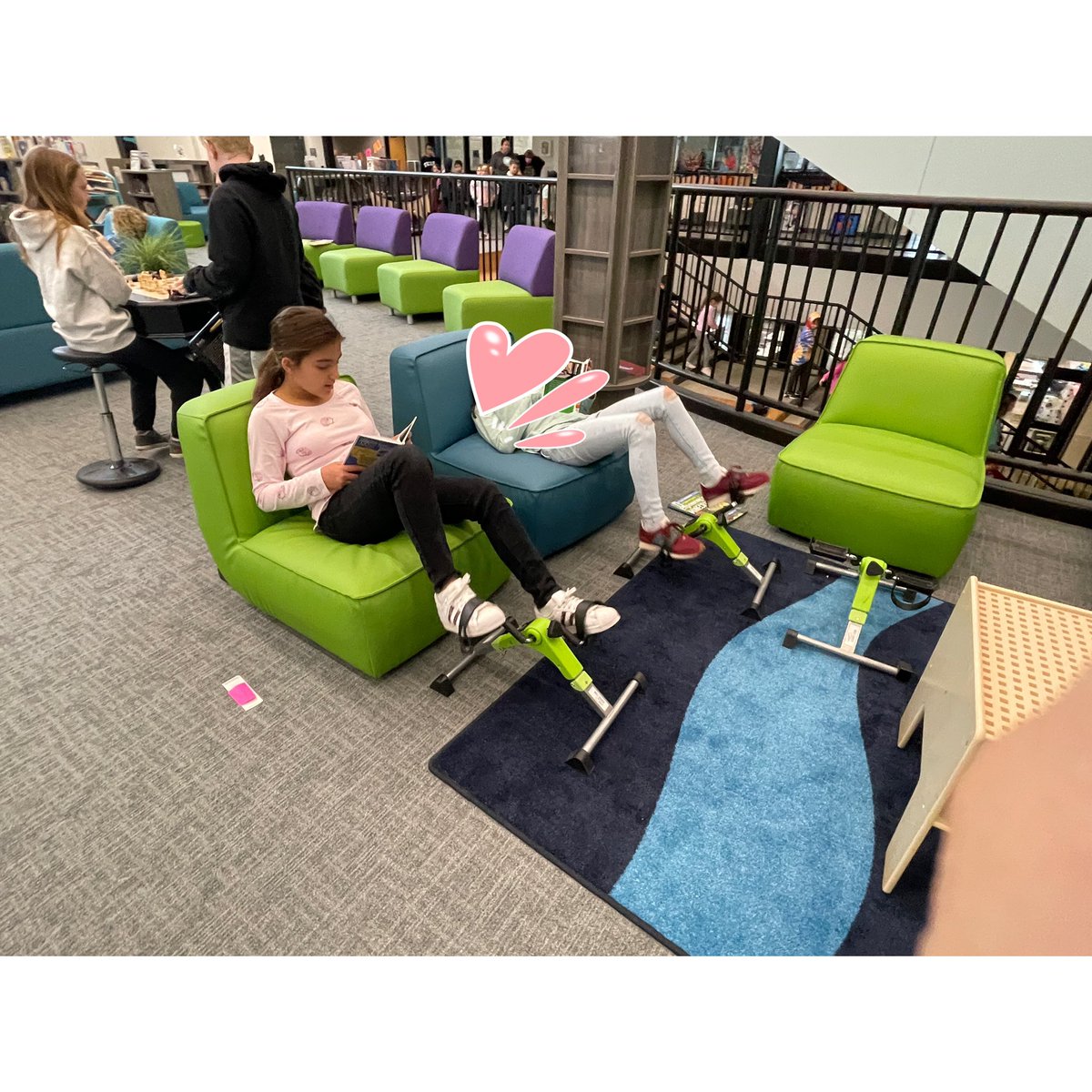 Enjoying library after checkout time #ReadAndRide #LegoWall #Chess #WRreads #PioneerTOUGH @GeorgetownISD @WolfRanchElem @GISD_Libraries