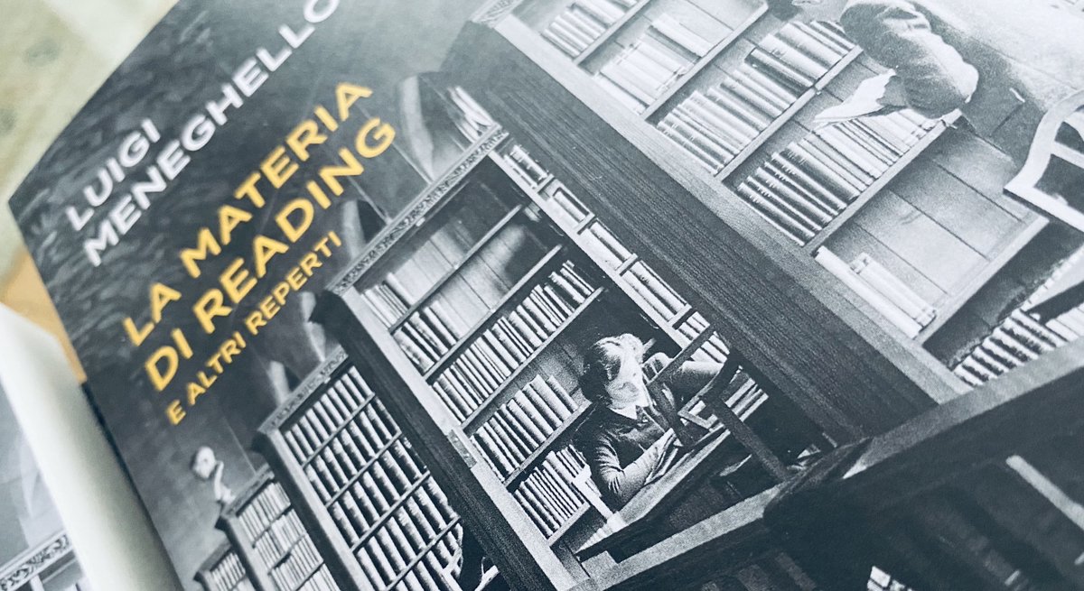 DanielaLaPenna1's tweet photo. Happy to share the news that my edition of Luigi Meneghello's *La materia di Reading e altri reperti* is now out. It was great to collaborate with @BUR_Rizzoli. https://t.co/6Lm6WDNiLz
