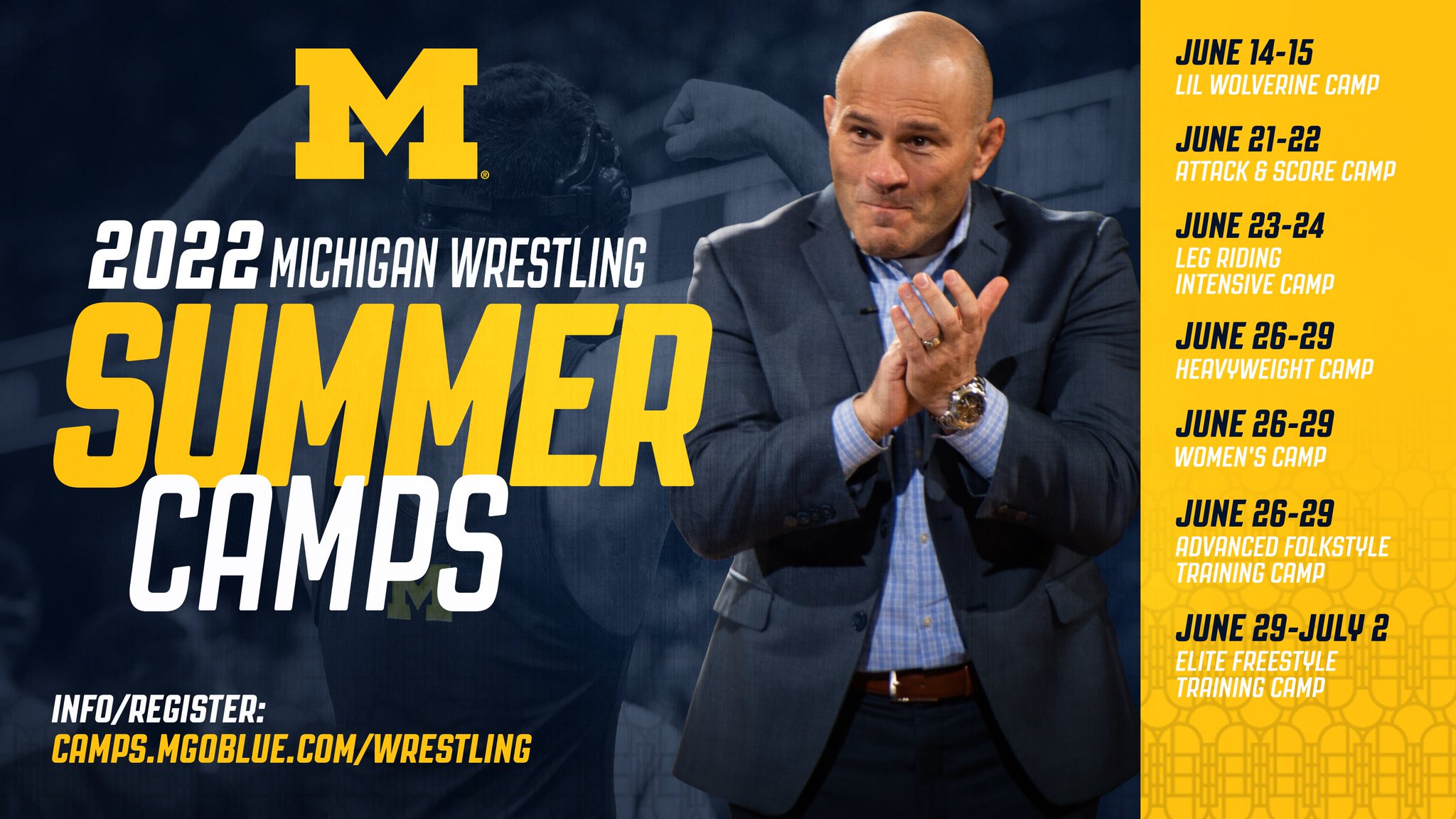 Michigan Wrestling on Twitter "Our 2022 Michigan Wrestling Camps are