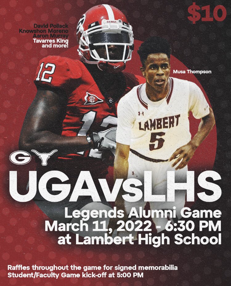 lamberthoops's tweet photo. 🚨GAMEDAY🚨

6:30 PM
#TeamUGA vs #TeamLambert

5:00 PM
#TeamStudents vs #TeamFaculty

Get tickets here: https://t.co/z4QTMohVq0

@davidpollack47 @knowshonmoreno @aaronmurray11 @Tkunodos @MB_uno4 @Truthh4 @Kojo_Antwi2 @_MThompson24 @MattGanote @mason_barnes_17 @tanner_hall6 https://t.co/Lr3IbVJvA1
