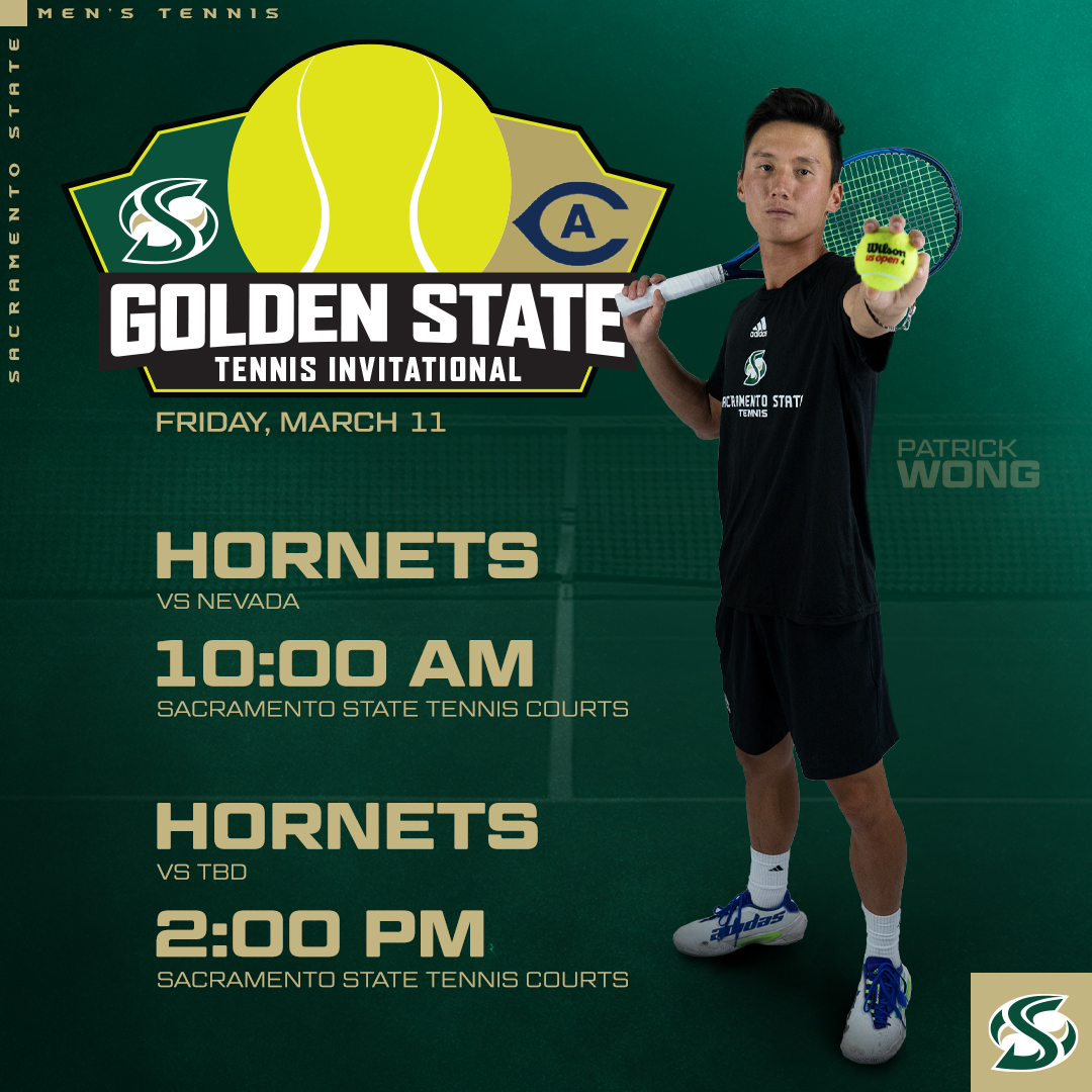 hornetsports's tweet image. Lots of tennis on campus today! 1st day of the Golden State Invite. @SacStateMTennis will play at 10 am and 2 pm. 4 matches on campus today:

10 am
Hornets vs Nevada
Hawai'i vs Pacific

2 pm
Winners of 10 am matches
Losers of 10 am matches

Tourney link: hornetsports.com/sports/mten/20…