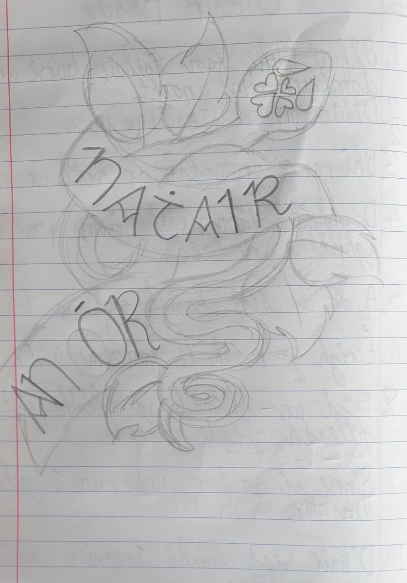 odowd_bryan's tweet photo. @StDavidsSS 1st year Gaeilge students are kicking off Seachtain na Gaeilge by designing their own tattoo using the old Irish alphabet (cló Gaelach) https://t.co/IKBYt5qmao