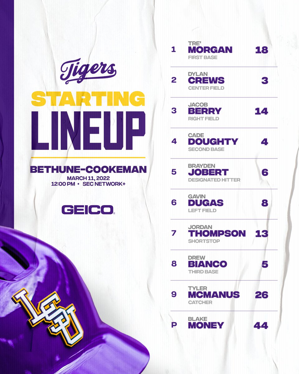 LSUbaseball's tweet photo. Here’s who we’re rockin’ with https://t.co/xwrJEdn6Gb