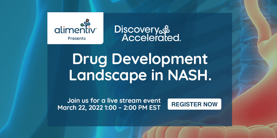 alimentiv's tweet image. Join the discussion on the drug development landscape in NASH. Register now for our NASH Livestream event taking place March 22, 2022 with @vipuljairath, @DrLoomba  @ZobairYounossi and Cynthia Behling. Register now: lnkd.in/e3deK6t9
