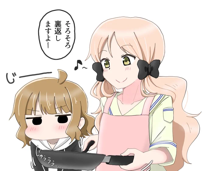 >パンケーキアートをつくるロコさんをずっっっっと見てる桃子さん #odaibako_douzo_52 https://t.co/ayk6rgiFTP 