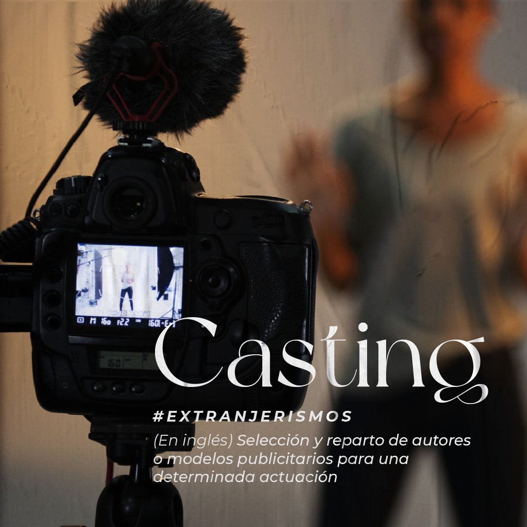 MzaTranslation's tweet photo. #extranjerismos 🤔⭐El #anglicismo casting es una forma válida para referirse a la 'selección de actores o de modelos publicitarios para una determinada actuación.
#anglicismos #extranjerismos #palabraseningles #cast #casting #language #english https://t.co/eEg0dOtWa5
