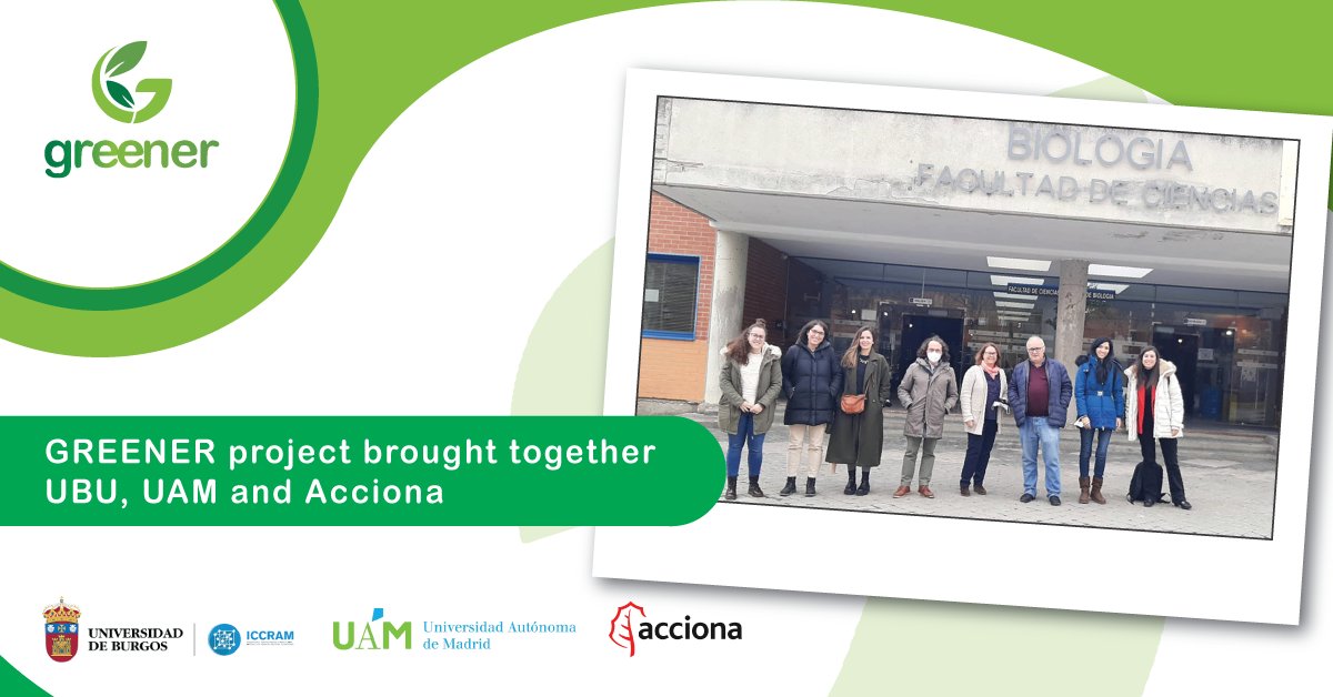 GreenerH2020's tweet photo. 🎉Yesterday, our 🌱@GreenerH2020 #coordination team @ICCRAM_UBU met with our #partners from @UAM_Biblioteca and @ACCIONA company in Madrid. 

#EU #H2020 #project #meeting #UAM #UBU #ACCIONA #ICCRAM #Madric #physicalmeeting https://t.co/WX7E8zrg2b