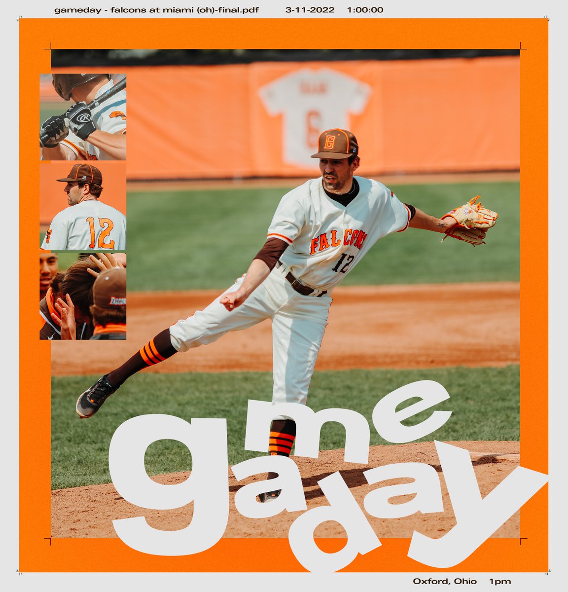 BGSU_Baseball's tweet photo. First #MACtion GAME DAY of the season! 

🆚 Miami (OH)
📍 Oxford, Ohio
🏟️ McKie Field at Hayden Park
⏰ 1:00 p.m.
📈 https://t.co/vGzdIFirWF

#AyZiggy🟠🟤 https://t.co/IzZlP5ByRj