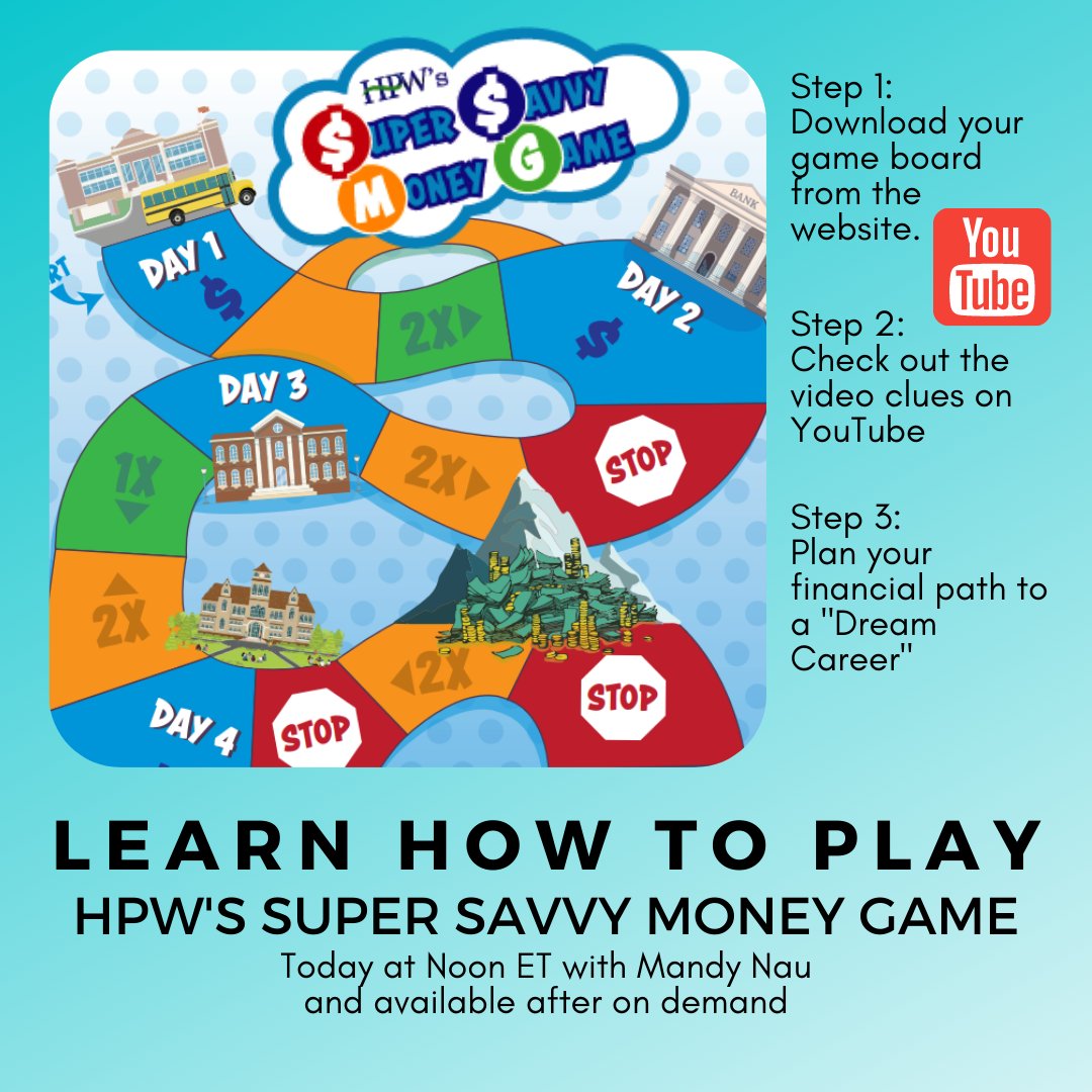 healthprofweek's tweet photo. Does your college plan have a budget? Get #BudgetingHelp with the #SuperSavyyMoneyGame today at #SpringHPW. Fun game, lots of help. Register today to play!
https://t.co/LCFYr3tSsF https://t.co/K3ULD2XCg5