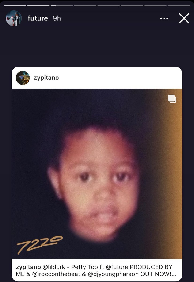zypitano's tweet photo. woke up at 4 am to see that future shared my post on his story. no wonder why he’s the goat🙏💛. https://t.co/FLcceSTxB9