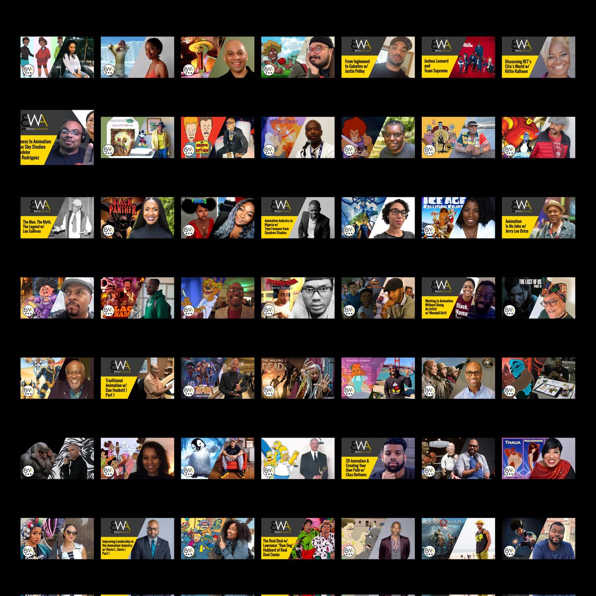 I've interviewed over 60 Black animation professionals.

Feel free to check out any of the interviews here: youtube.com/playlist?list=…