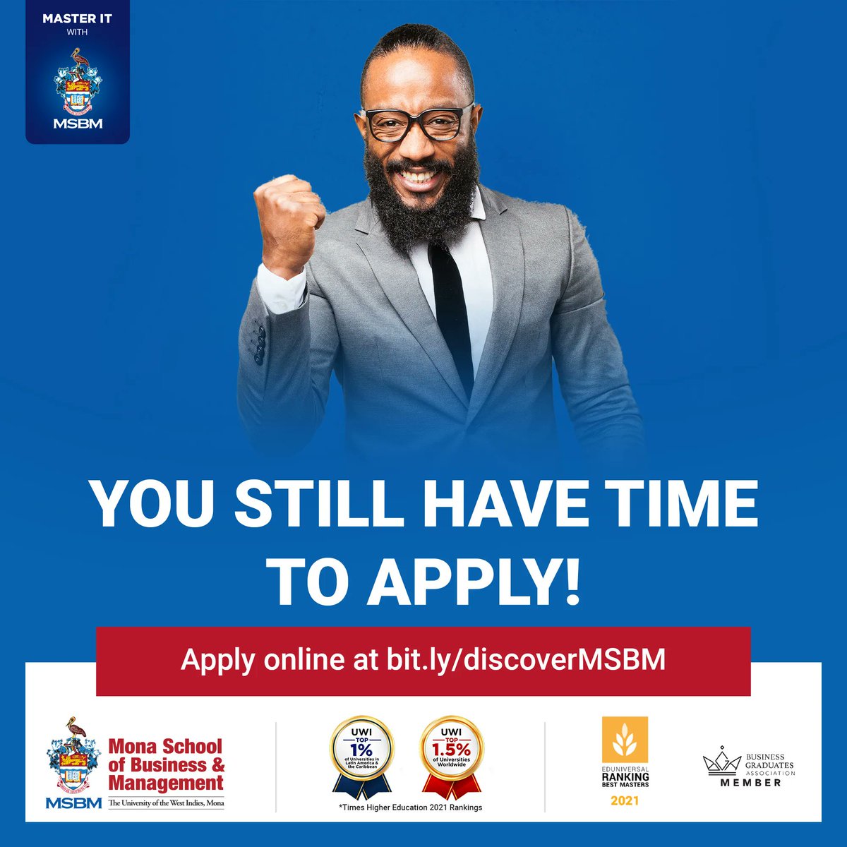 MSBM_Jamaica's tweet image. You still have time to accelerate your career with a Globally Competitive Graduate Degree from MSBM. 

All you have to do is complete your application!

Visit: bit.ly/discoverMSBM to learn more. Application Deadline: March 31, 2022. 

#ApplicationOpen #ApplyNow