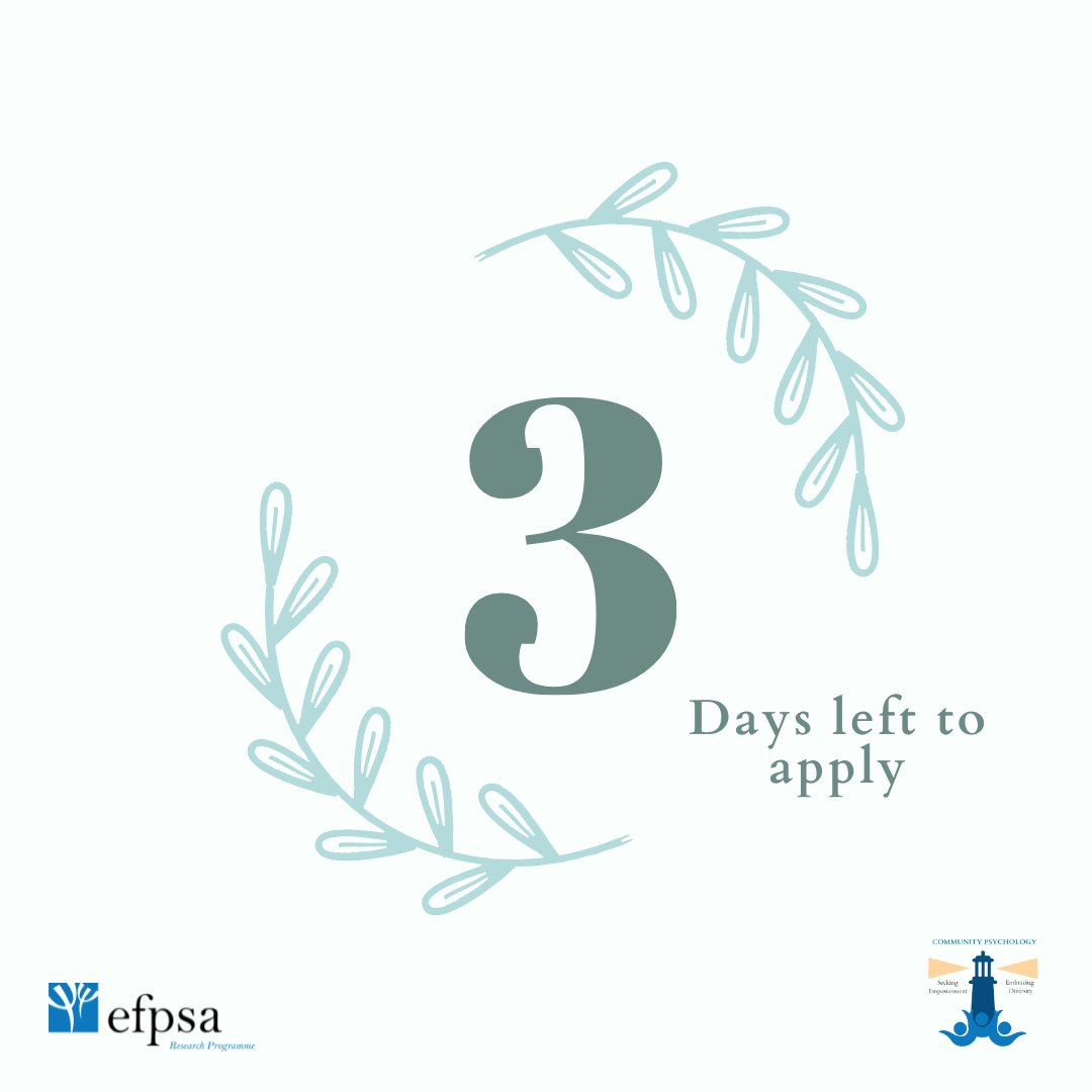 RP_efpsa's tweet photo. Only three days left to apply as a Supervisor! ⏳

Find more information on our website: https://t.co/NRIA3AwaJI https://t.co/PYHa5D4twn