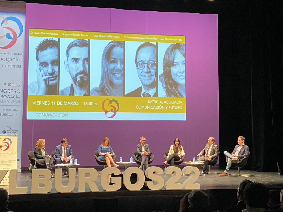MercedesGarNA's tweet photo. Justicia, abogacía, comunicación y futuro, en #CACYLBURGOS22 https://t.co/ItC3VnRX67