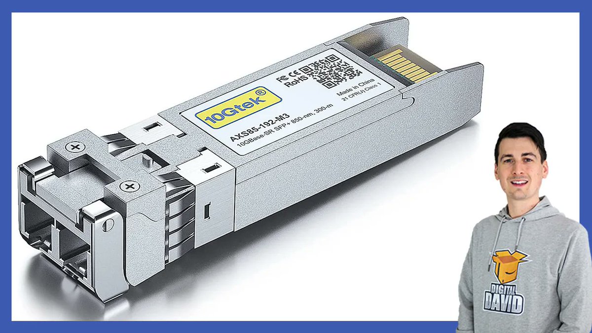 DigitalDavidREV's tweet photo. SFP+ Transceiver Installation & Review
Amazon US: https://t.co/EJgkUpNdfT
Amazon INTL: https://t.co/K8fk6Ftcwo
Review: https://t.co/w4A1VEXmf3
#SFPTransceiver #Netgear #HomeNetwork #SFPModule #FoundItOnAmazon #Amazon #AmazonLive https://t.co/jejwgFB02R