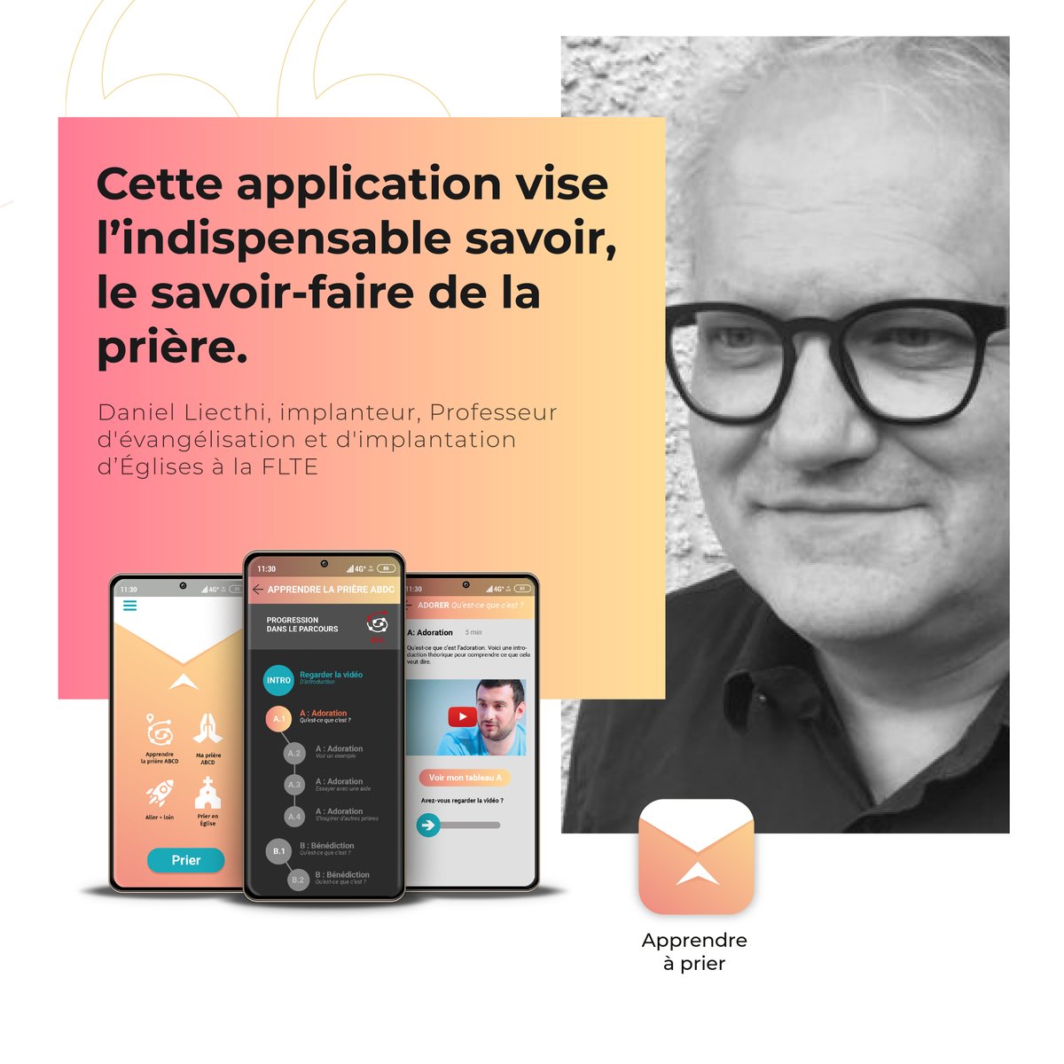 t_p_s_g's tweet image. [APPRENDRE À PRIER] Faire des disciples en leur apprenant à #prier avec une #application mobile, c'est le but du projet. Edité par @BLFEditions, cette application vous aidera à développer une vie de prière #profonde, durable et vivante.
.
En savoir plus: cutt.ly/KAjQdxj