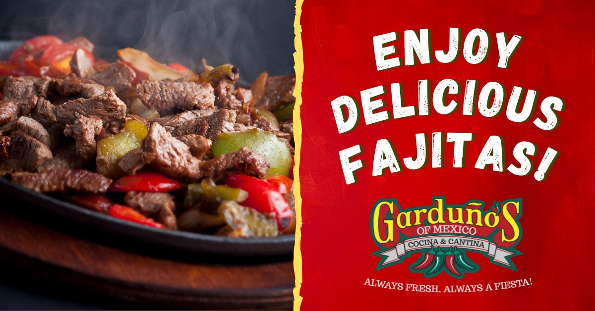 gardunosnm's tweet photo. Fajita Friday! 🎊 Stop by Garduño’s and enjoy a sizzling hot plate of fresh fajitas! https://t.co/6sMDMWJ04l
