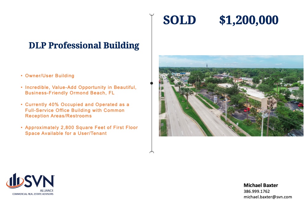 SVNAlliance's tweet photo. SOLD $1,200,000
DLP Professional Building in Ormond Beach, FL.
#retail #SOLD #realestate https://t.co/DShqUkf8H2