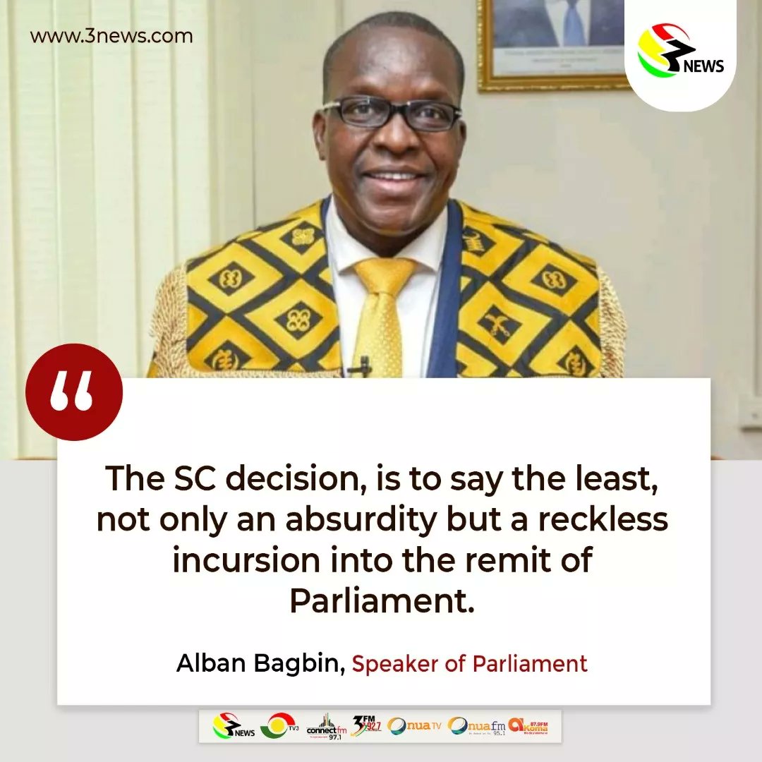 tv3_ghana's tweet photo. Speaker Alban Bagbin has described President @NAkufoAddo's comments on the Supreme Court ruling on Deputy Speakers as unfortunate and myopic 

#3NewsGH https://t.co/cKRoUBYqEp
