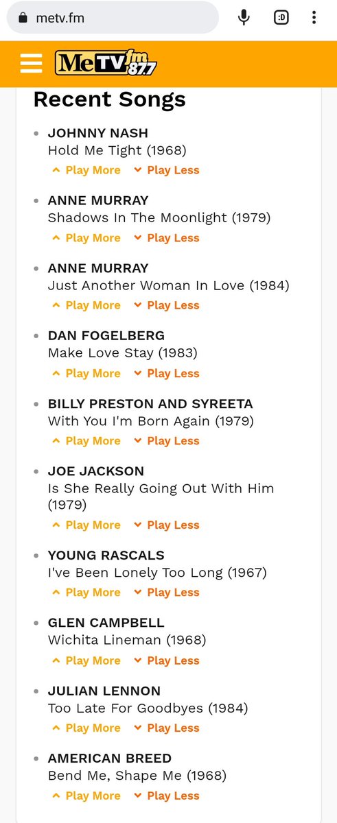 VenusInMomJeans's tweet photo. Saluting Great Artists for #WomensHistoryMonth #TwoAtTen on the radio at 10am and 10pm
@MeTVFM 87.7FM https://t.co/fBT7nll9Ay
Saluting #AnneMurray!!!
For 10am #MeTVFM played #JustAnotherWomanInLove and #ShadowsInTheMoonlight. I've loved Anne's voice and songs since the 1970s. https://t.co/vvVSxsfqwf