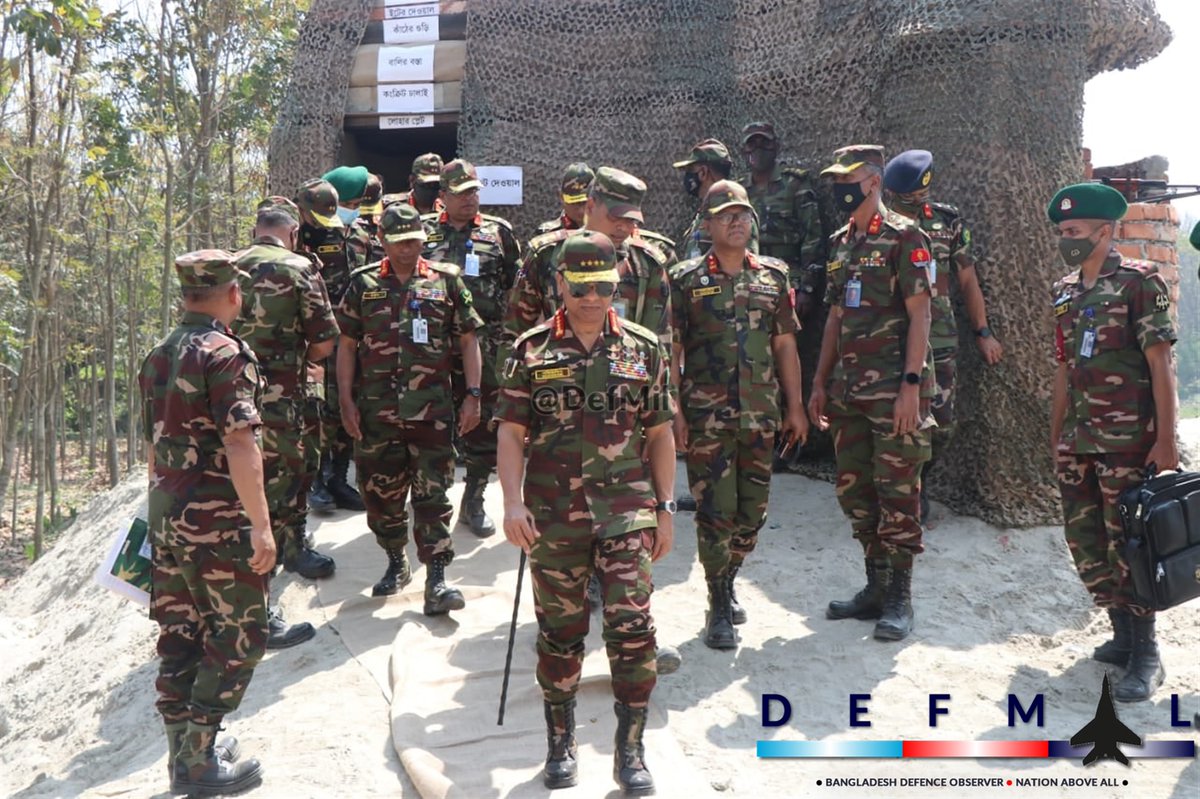 DefMil's tweet photo. #BangladeshArmy's 99 Composite Brigade conducted FTX at Jazeera side of the Padma bridge to simulate effective defence of the KPI during war time. Advanced weaponry including SHORADS & ATGM are visible in the photo releases. #DEFMIL https://t.co/fYi6Htl5xM