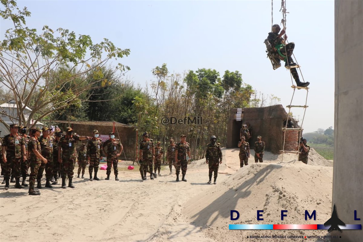 DefMil's tweet photo. #BangladeshArmy's 99 Composite Brigade conducted FTX at Jazeera side of the Padma bridge to simulate effective defence of the KPI during war time. Advanced weaponry including SHORADS & ATGM are visible in the photo releases. #DEFMIL https://t.co/fYi6Htl5xM