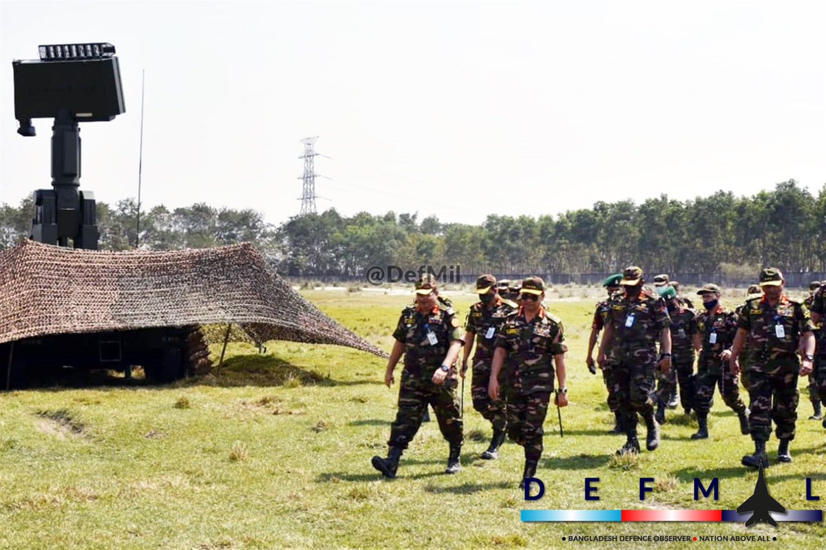 DefMil's tweet photo. #BangladeshArmy's 99 Composite Brigade conducted FTX at Jazeera side of the Padma bridge to simulate effective defence of the KPI during war time. Advanced weaponry including SHORADS & ATGM are visible in the photo releases. #DEFMIL https://t.co/fYi6Htl5xM