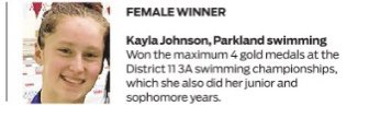 Congratulations Kayla on winning The Coordinated Health Athlete of the Week.