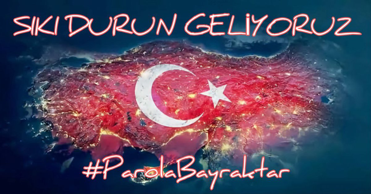 Türklüğün boynunu bükmek, Türk milletini boyunduruk altına almak için vaziyet kollayanlara, ortam yoklayanlara sarsılmaz bir inançla seslenerek kazananın Türkiye olacağını haykırıyoruz.

SIKI DURUN GELİYORUZ

#ParolaBayraktar

<a href="/Selcuk/">Selçuk Bayraktar</a>