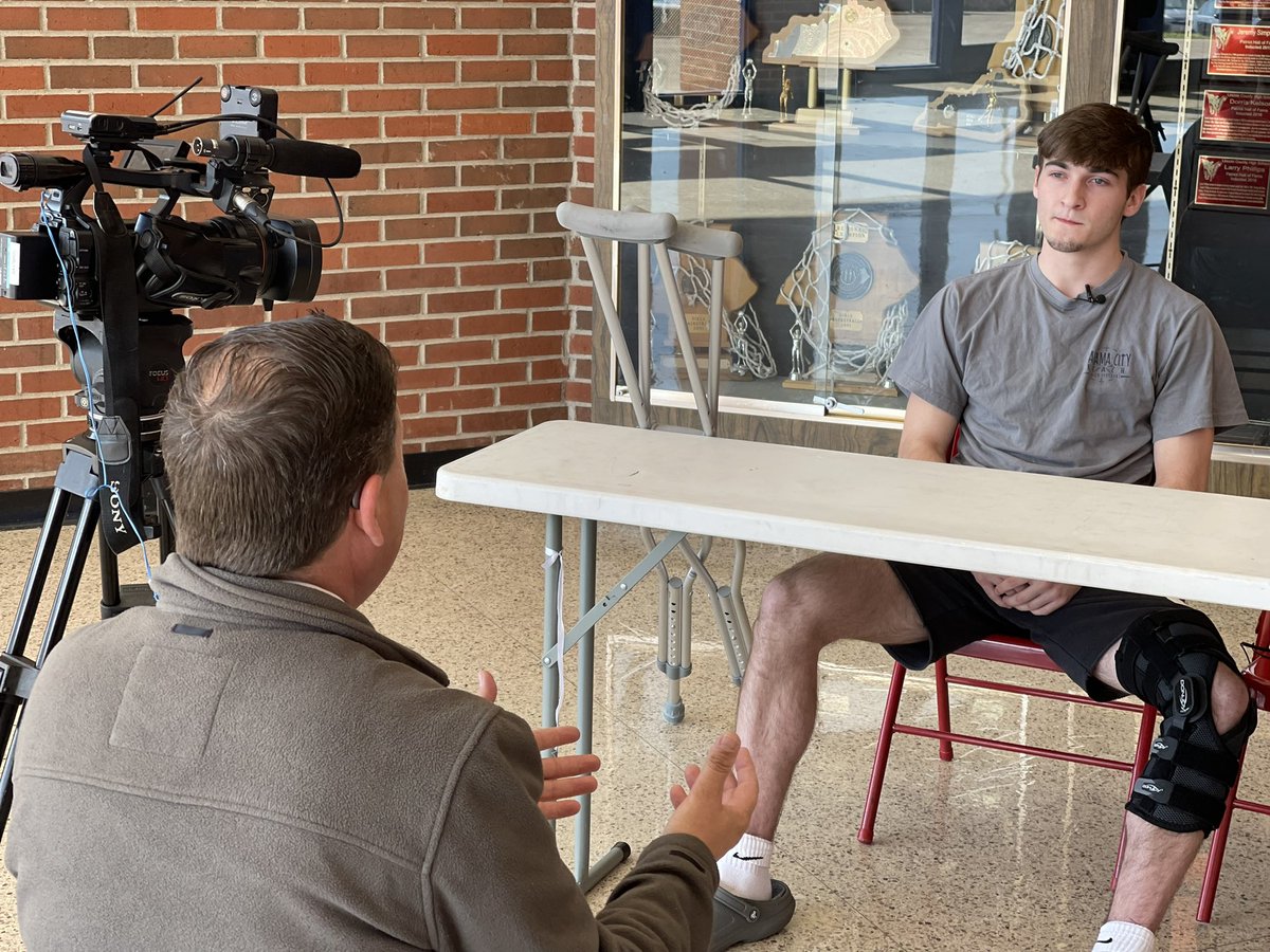 SMITTY40484's tweet photo. Phil Pendleton, with WKYT, visited LCHS today to shoot a news story about the Patriots’ run to the Sweet 16 and how the team has been built by battling adversity. 

Tune in to the evening news tonight on channel 27 to catch the full story! https://t.co/OsMA2SLlhp