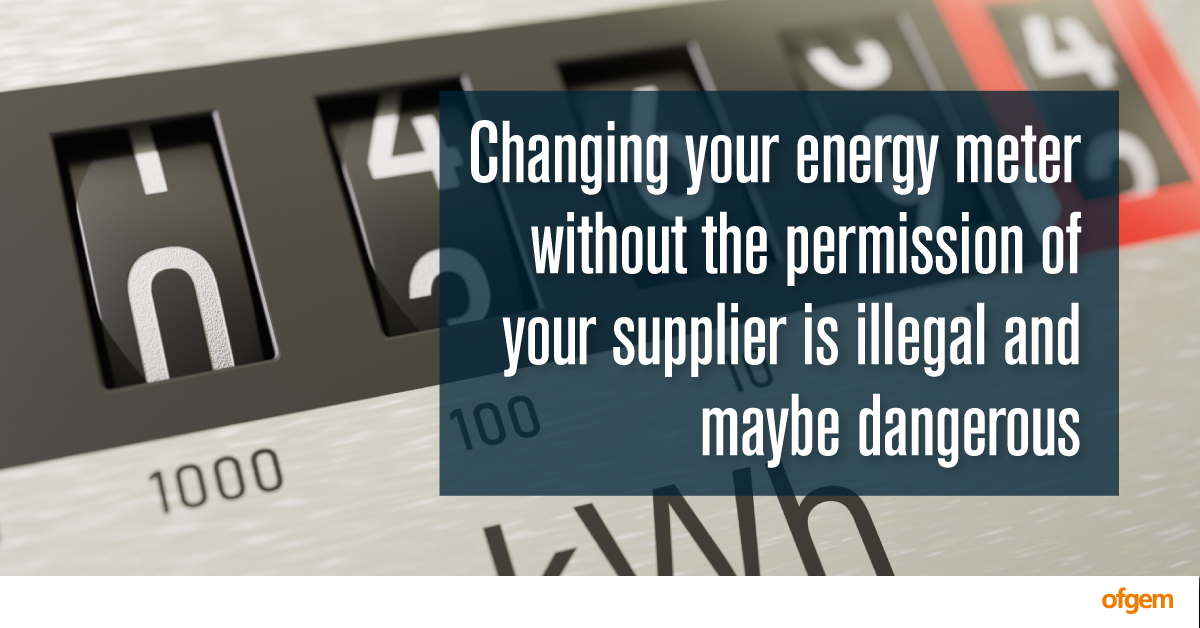 🚨 There's reports on social media you can save money by changing your energy meter without permission from your supplier.

This is illegal.

MORE <a href="/CitizensAdvice/">CitizensAdvice</a> ow.ly/848e50IheWl