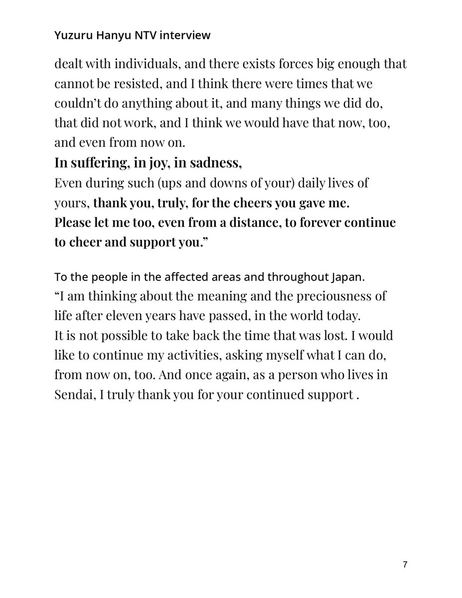 tsukiyominoasa's tweet photo. Then came the Beijing Olympics. The venue was closed to the general public but #YuzuruHanyu said he felt the support from beyond the tv screen.

“I felt sure that many people, including those in the disaster-affected areas, are cheering me from beyond these cameras.”
1/2 https://t.co/zhJrFUciSe