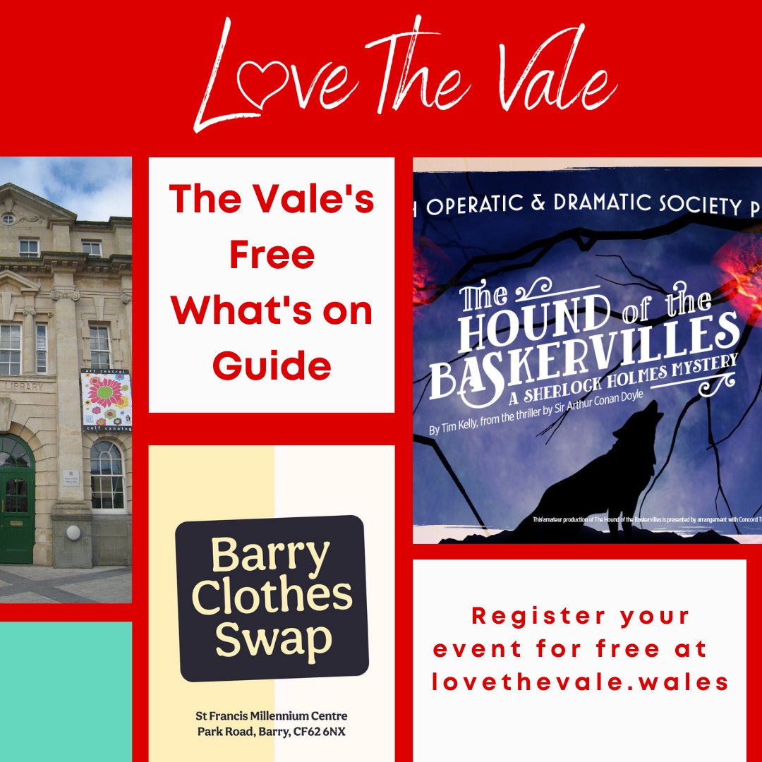 Lots of events listed on our free #LoveTheVale directory for this weekend and the weeks to come. From Markets, Clothes Swaps, Litter Picks, Quiz nights and live theatre, there is plenty to do here in #ValeOfGlamorgan. Find out for yourself via lovethevale.wales/whatson/