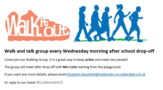 Join our Walk and Talk group on Wednesday