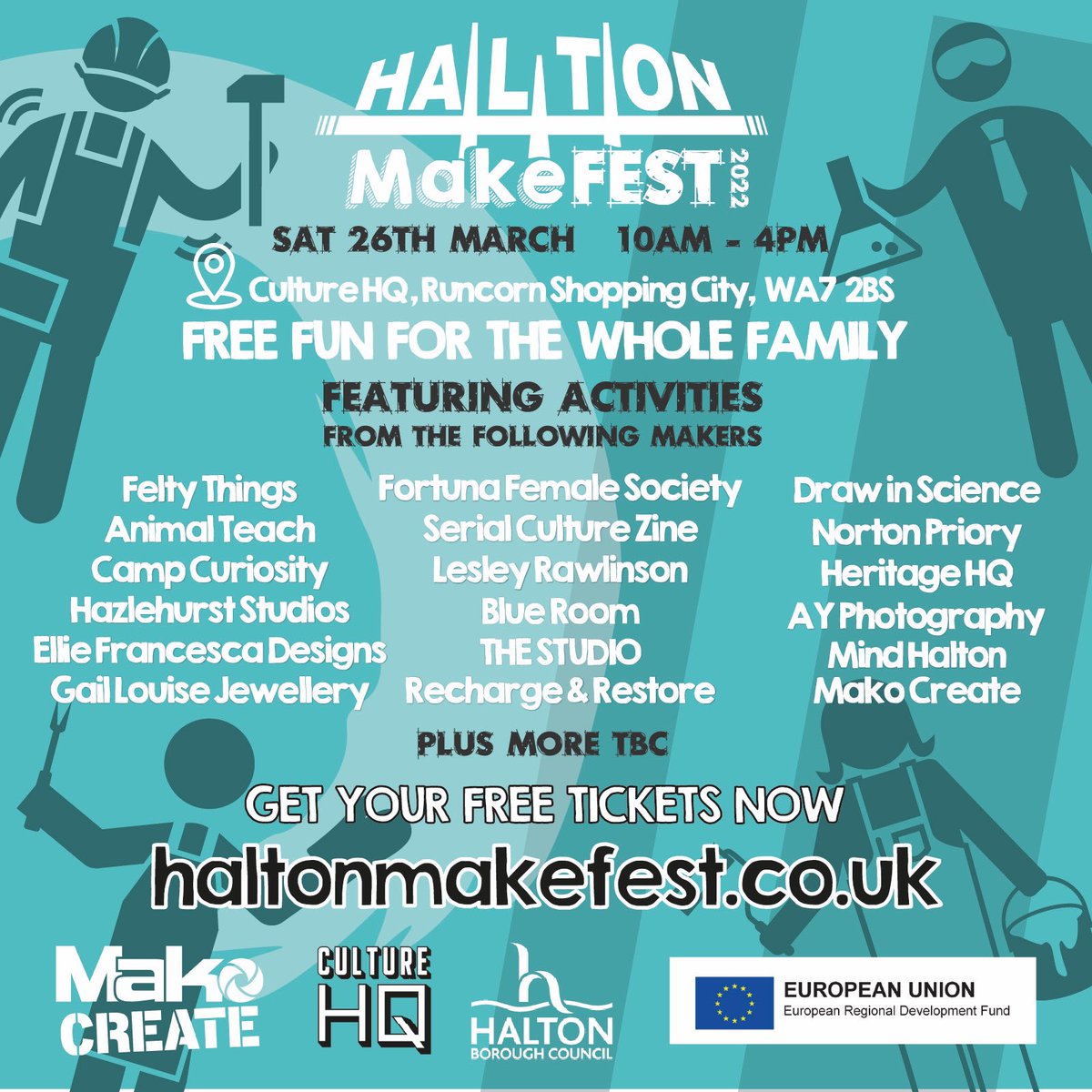 HaltonMakeFest's tweet photo. 📣📣📣 #HaltonMF2022 Maker Lineup Announcement 📣 📣📣

LOOK AT THEM ALL 👀 It’s gunna be AMAZING 🤩 Who’s coming? FREE Tickets via our website or Eventbrite 

🗓 26/3/22 ⏰ 10am - 4pm
📍@HaltonCultureHQ in @RuncornShopping with thanks to @HaltonBC https://t.co/4KqQjG7y35