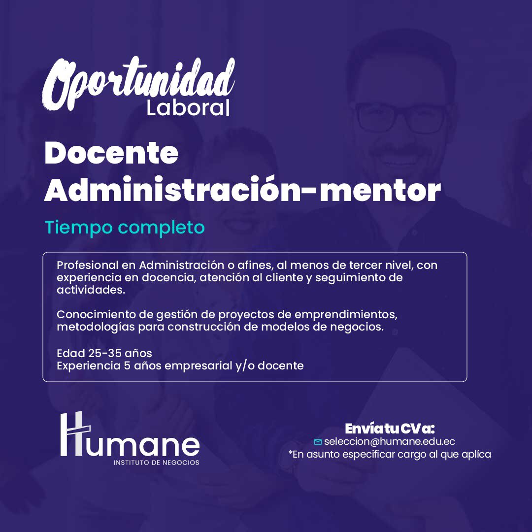 HumaneNegocios's tweet photo. ¡Te estamos buscando🔍!

🎯Si cumples estos requisitos envíanos tu CV al correo detallado. Recuerda en asunto especificar el cargo al que aplicas.

#HumaneInstitutoDeNegocios #OportunidadLaboral https://t.co/WmHSSmbiN8