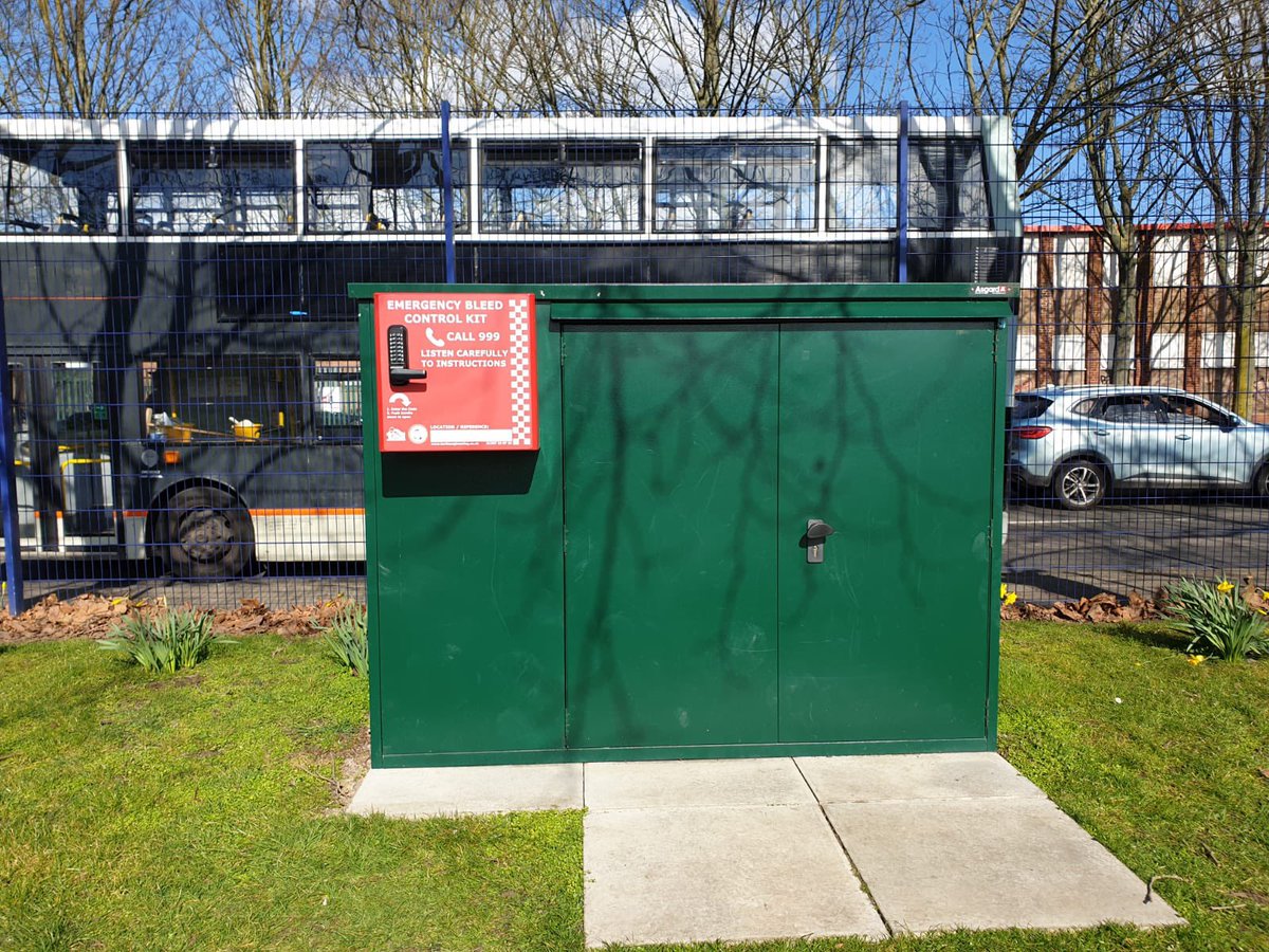 StMatthewsBL's tweet photo. This week installed a public access 'Emergency Bleed Control Kit' at our Multi Use Games Area on Willow Street.
This is the first Bleed Kit to be installed in St Matthews and is in addition to the 3 public access defibrillators that we have installed. https://t.co/r437W7vUaY