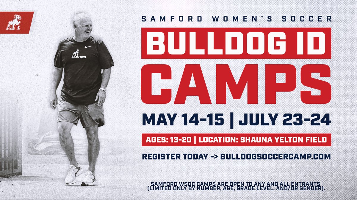 SamfordSoccer's tweet photo. ‼️ NEW CAMP DATES ‼️ 

Don't miss out on these two chances to showcase your skills. Reserve your spot today ↓

🔗 https://t.co/5kljgnoHhA

#AllForSAMford https://t.co/pO1LcrW7nM
