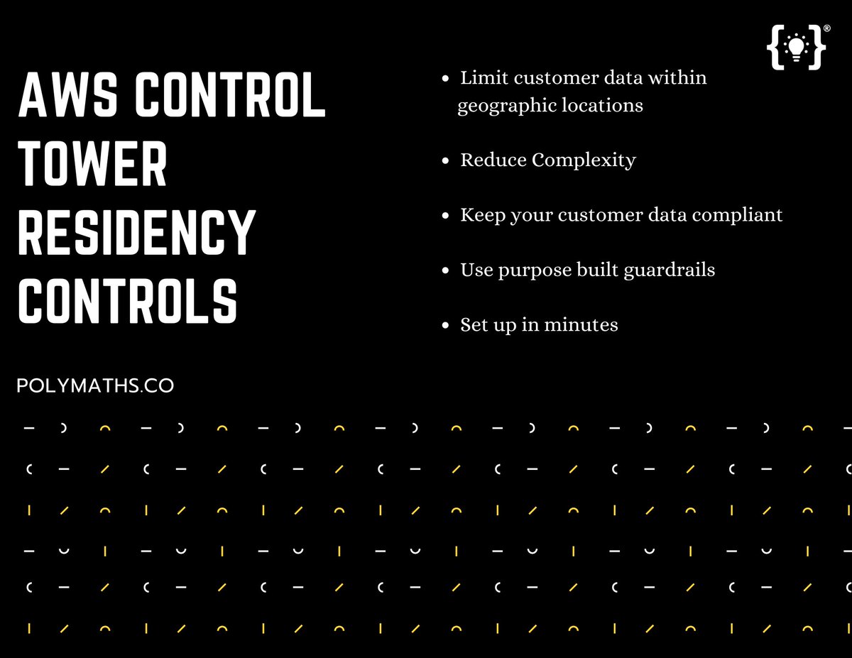 polymathlabz's tweet photo. AWS Control Tower Residency Controls

#Innovation #Technology #Development https://t.co/xrLo1JnHgt