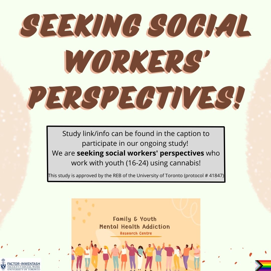 faymhaRC's tweet photo. As #socialworkweek2022 comes to a close, we want to thank everyone who has celebrated! We continue our call for #socialworkers' perspectives within our study surrounding #cannabis use in #youth (16-24). Study link: https://t.co/ZcLla5CzCV

#socialworkweek #ontariosocialworkweek https://t.co/ZHwEbKoWrQ